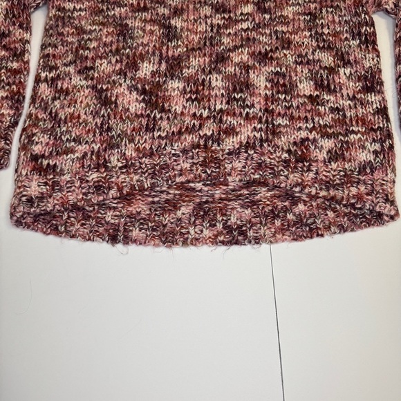 LOFT Outlet Chunky Marled Knit Sweater โ Size S Pink Multicolor - Picture 2 of 7